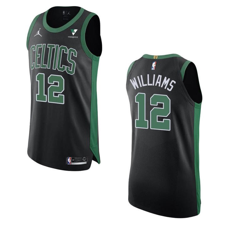 Boston Celtics Grant Williams 2020-21 Statement Authentic Vistaprint Patch Jersey Black