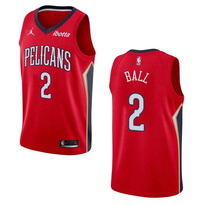 Pelicans Lonzo Ball Statement Edition Swingman Jersey Red