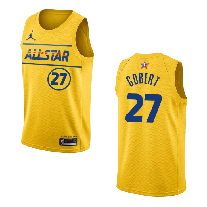 Utah Jazz Rudy Gobert NBA All-Star Game TEAM LEBBRON player jersey Gold