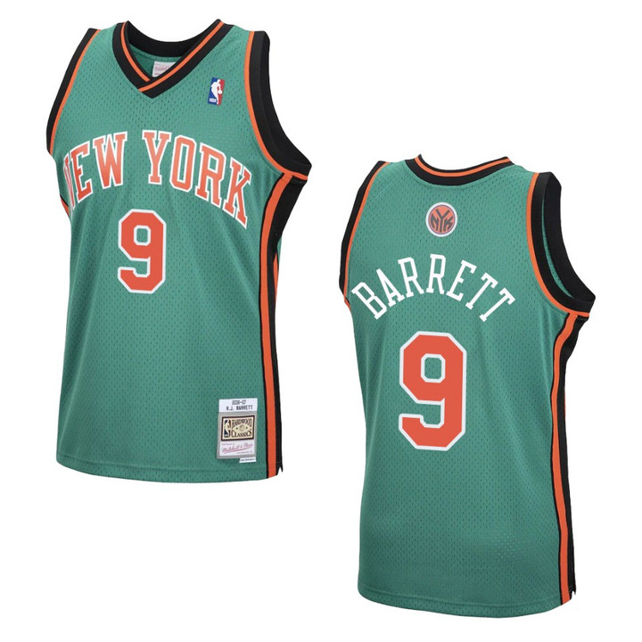New York Knicks R.J. Barrett 2006-07 Hardwood Classics Jersey Green