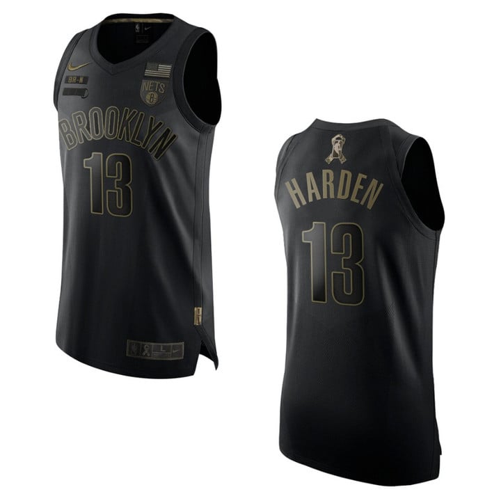 Brooklyn Nets James Harden Salute To Service Jersey Authentic Black