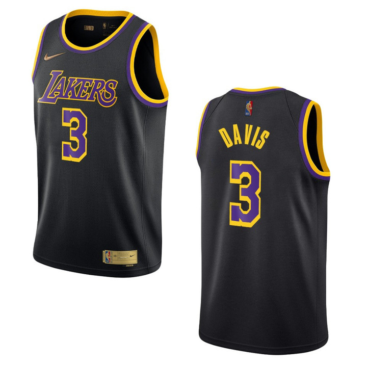 Lakers Anthony Davis Earned Edition Swingman Jersey Black