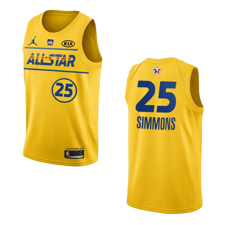 Philadelphia 76ers Ben Simmons 2021 NBA All-Star Game Western Conference Jersey Gold