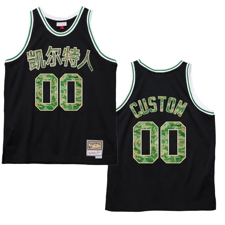 Boston Celtics Custom 2021 Lunar New Year OX HWC Jersey Black