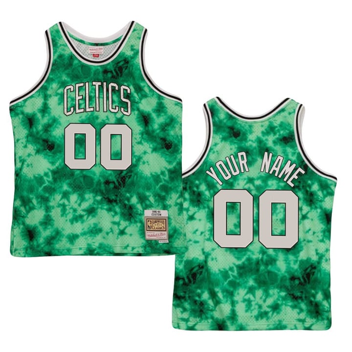 Custom Boston Celtics Galaxy Hardwood Classics Jersey Green