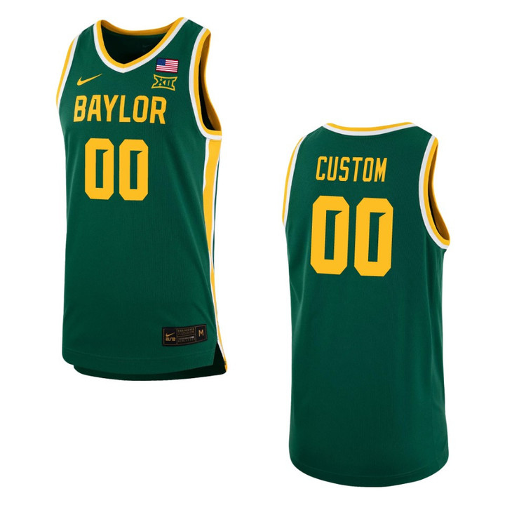 Baylor Bears Custom Replica Basketball Jersey Green