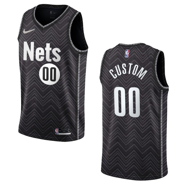 Brooklyn Nets Custom 2021 Authentic Earned Edition Jersey Black