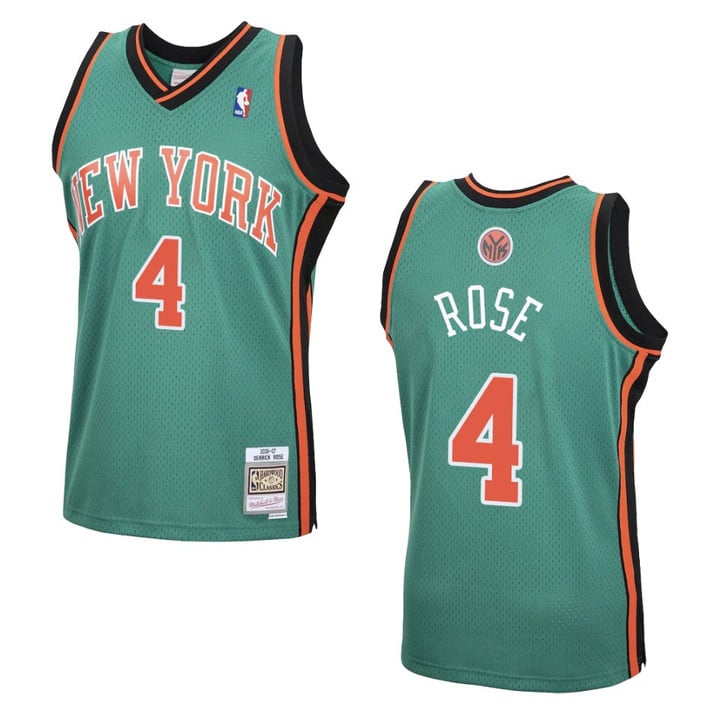 New York Knicks Derrick Rose 2006-07 Hardwood Classics Jersey Green