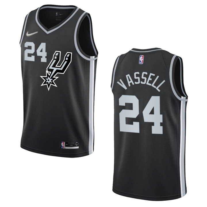 San Antonio Spurs Devin Vassell 2020-21 Earned Edition Swingman Jersey Black