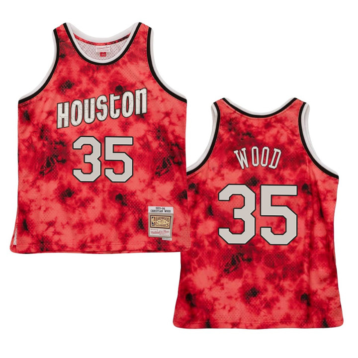 Christian Wood Houston Rockets Galaxy Hardwood Classics Jersey Red