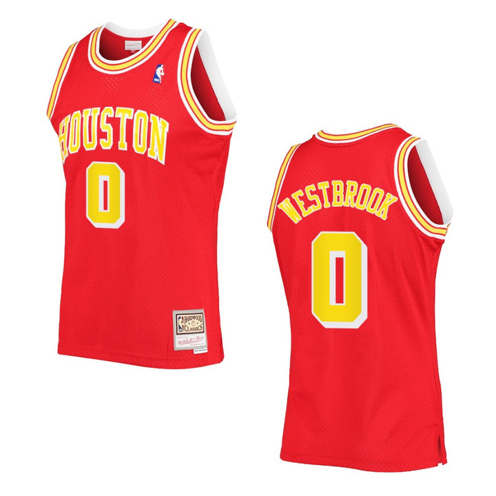 Houston Rockets Russell Westbrook Hardwood Classics Jersey Throwback Red