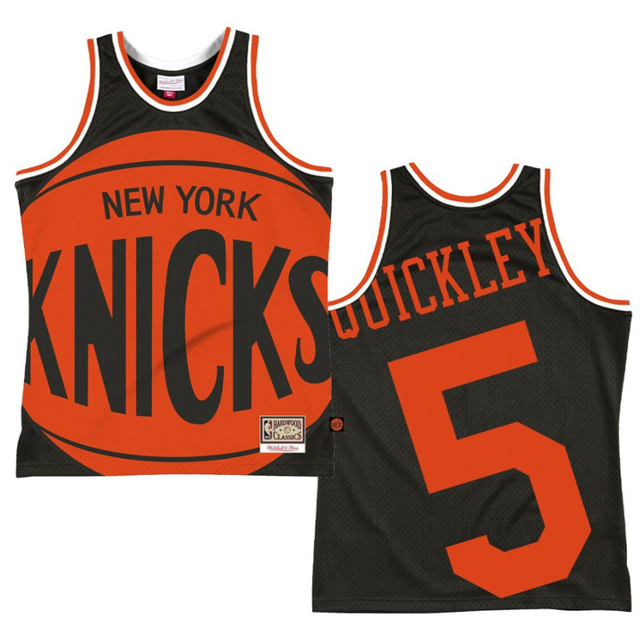 Immanuel Quickley New York Knicks Big Face 2.0 Jersey Hardwood Classics Black
