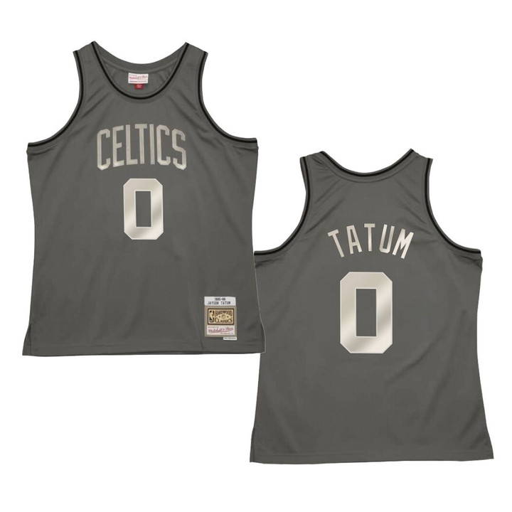 Celtics Jayson Tatum Metal Works Swingman Jersey Gray