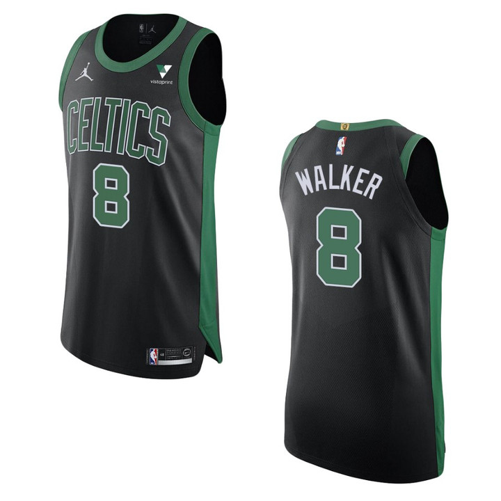 Boston Celtics Kemba Walker 2020-21 Statement Authentic Vistaprint Patch Jersey Black