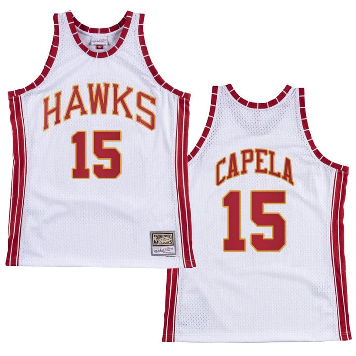 Atlanta Hawks Clint Capela Hardwood Classics Jersey Retro White