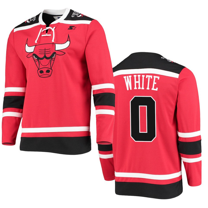 Chicago Bulls Coby White Hockey Fashion Pointman Jersey Red
