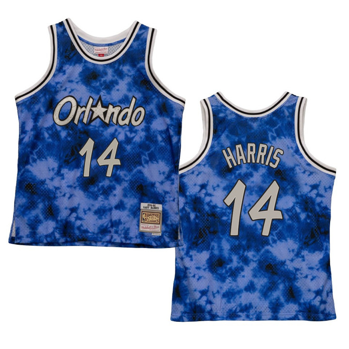 Gary Harris Orlando Magic Galaxy Jersey Hardwood Classics Blue