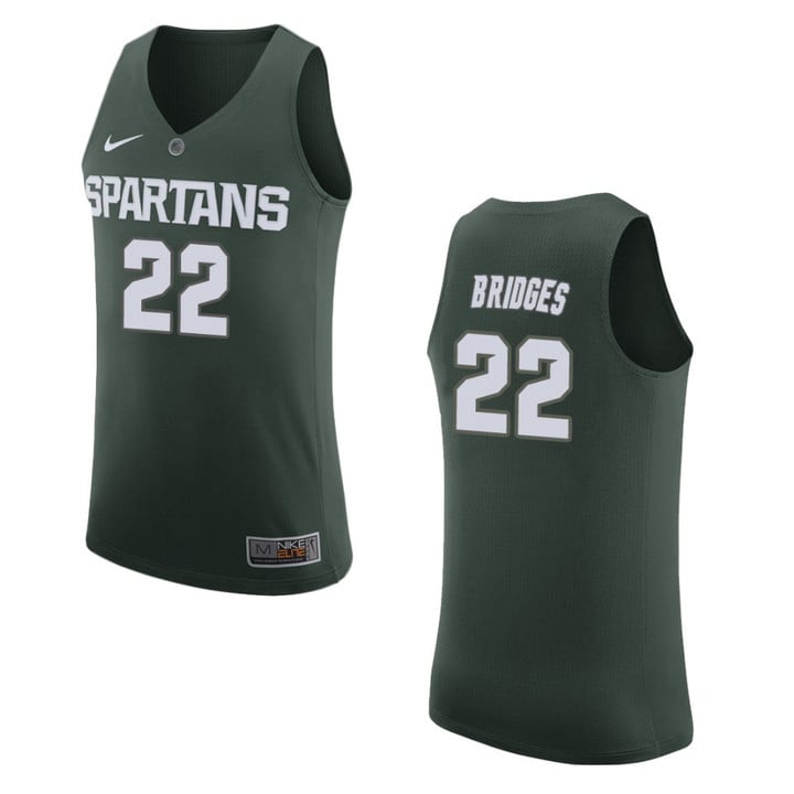 Michigan State Spartans #22 Miles Bridges College Basketball Jersey - Green