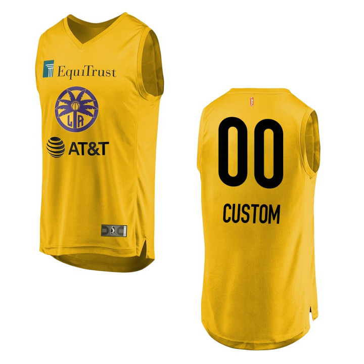 Los Angeles Sparks #00 Custom WNBA Icon Jersey - Gold