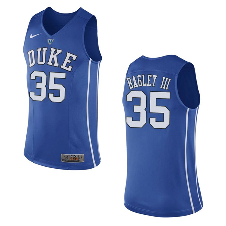 Duke Blue Devils #35 Marvin Bagley III College Basketball Jersey - Blue