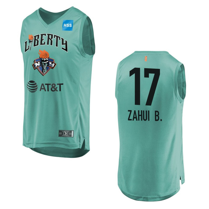 New York Liberty #17 Amanda Zahui B. WNBA Icon Jersey - Mint Green