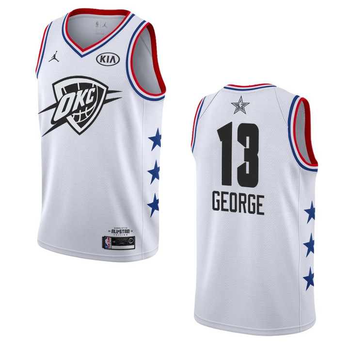 2019 All-Star Thunder Paul George Jersey - White