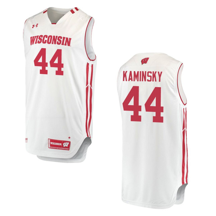 Wisconsin Badgers #44 Frank Kaminsky College Jersey - White