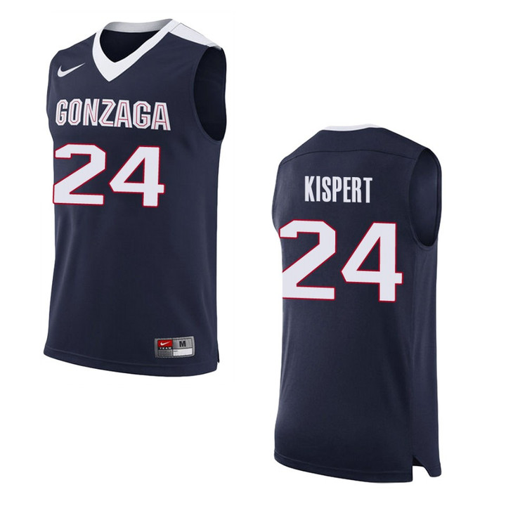 Gonzaga Bulldogs #24 Corey Kispert College Basketball Jersey - Navy