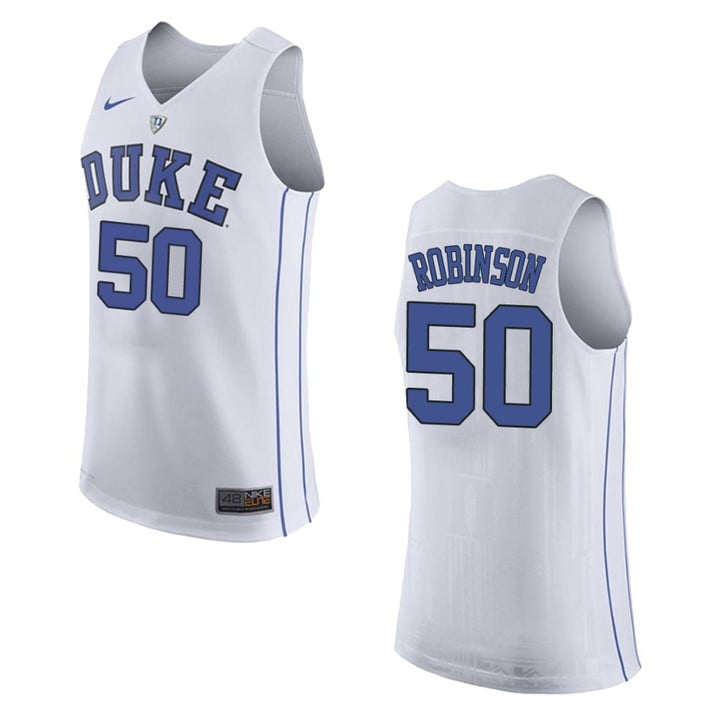 Duke Blue Devils #50 Justin Robinson College Basketball Jersey - White