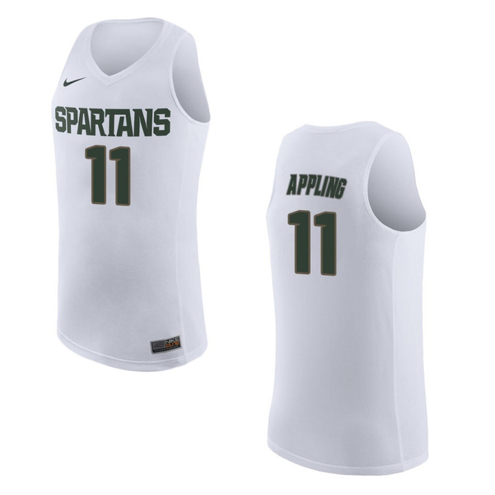 Michigan State Spartans #11 Keith Appling College Basketball Jersey - White