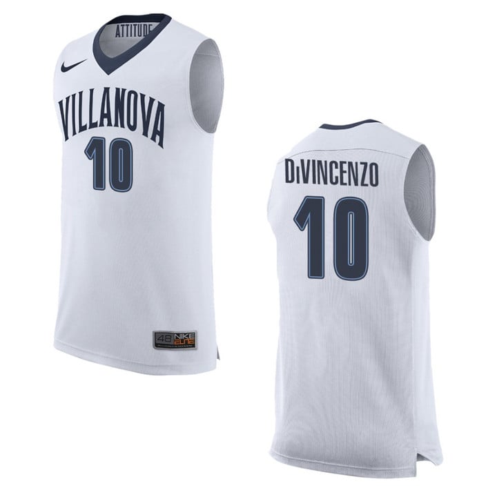 Villanova Wildcats #10 Donte DiVincenzo College Basketball Jersey - White