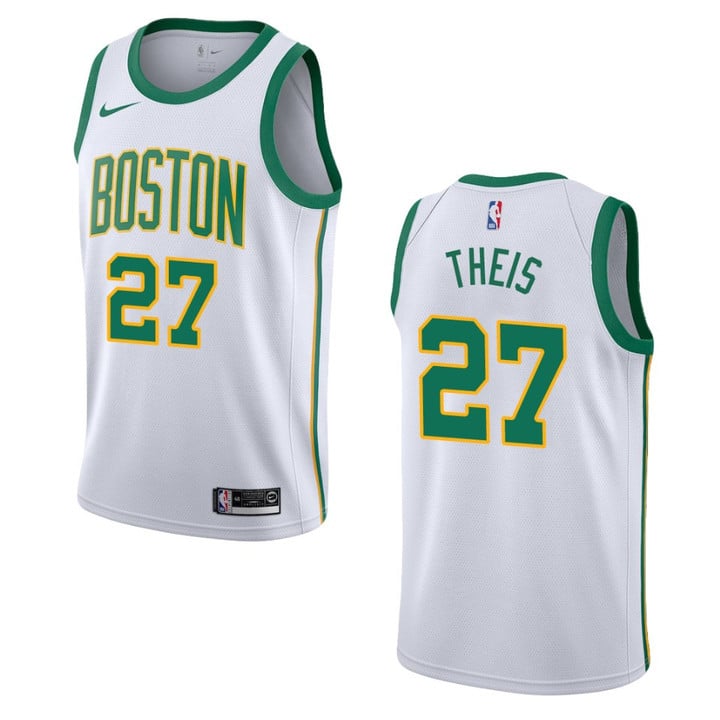 Celtics #27 Daniel Theis City Jersey - White