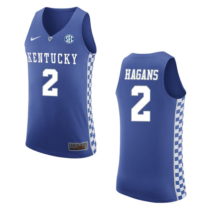 Kentucky Wildcats #2 Ashton Hagans College Basketball Jersey - Blue