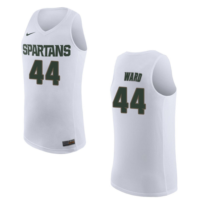Michigan State Spartans #44 Nick Ward College Basketball Jersey - White