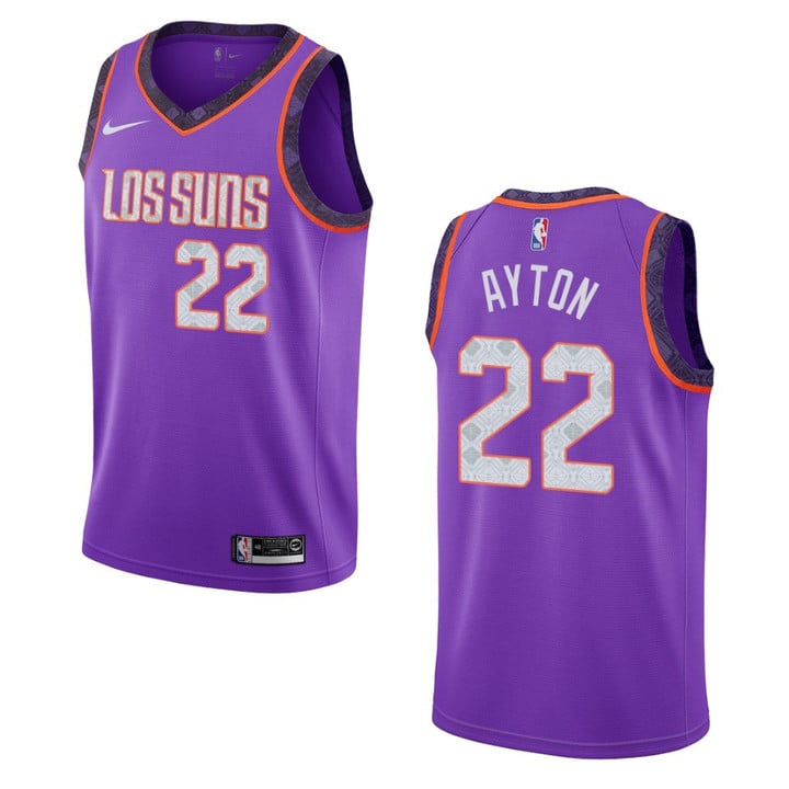 Suns #22 Deandre Ayton City Edition Jersey - Purple