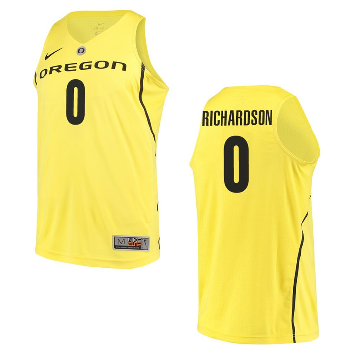 Oregon Ducks #0 Will Richardson College Basketball Jersey - Yellow