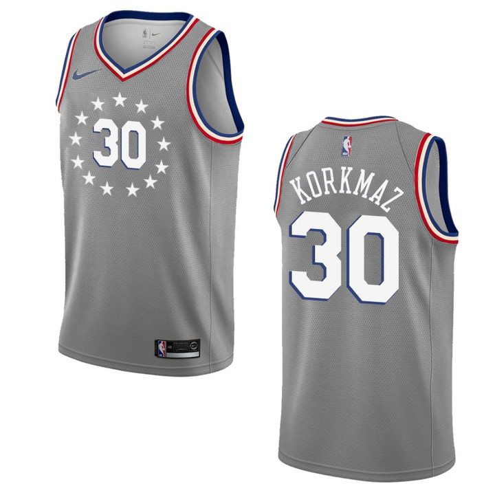 76ers #30 Furkan Korkmaz City Edition Jersey - Gray