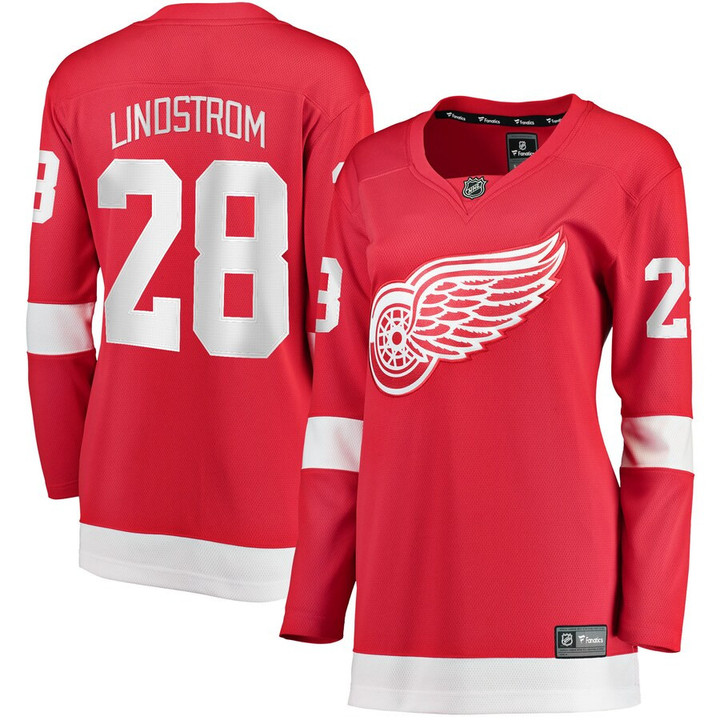 Gustav Lindstrom Detroit Red Wings Women's Home Breakaway Player Jersey - Red
