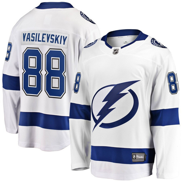 Andrei Vasilevskiy Tampa Bay Lightning Away Premier Breakaway Player Jersey - White