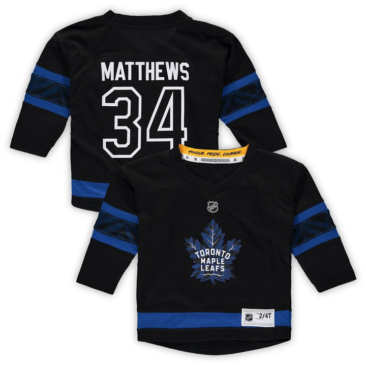 Auston Matthews Toronto Maple Leafs Toddler Alternate Replica Player Jersey - Black