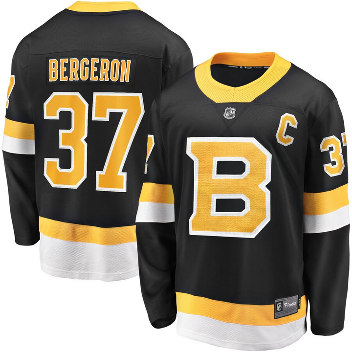 Patrice Bergeron Boston Bruins Captain Alternate Premier Breakaway Player Jersey - Black