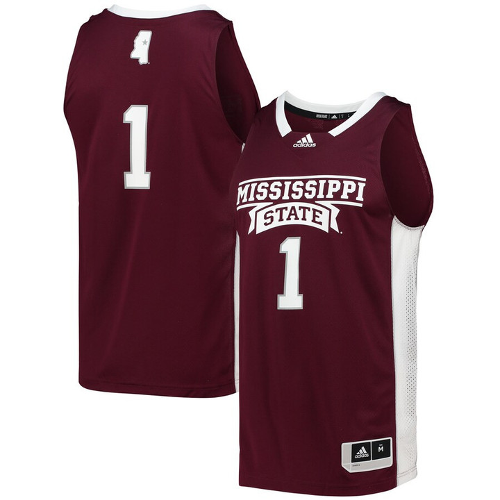 #1 Mississippi State Bulldogs adidas Team Swingman Basketball Jersey - Maroon
