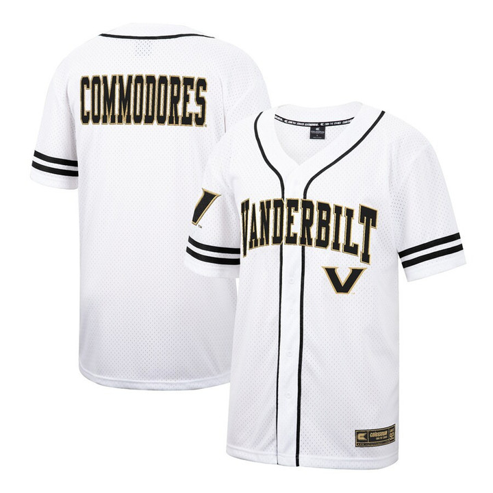 Vanderbilt Commodores Colosseum Free-Spirited Team Full-Button Baseball Jersey - White