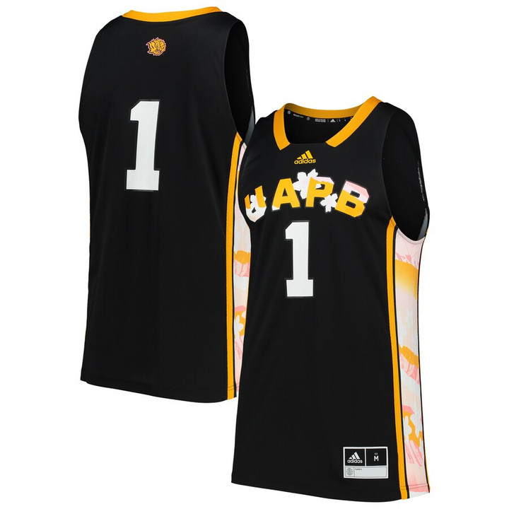 #1 Arkansas Pine Bluff Golden Lions adidas Honoring Black Excellence Replica Basketball Jersey - Black
