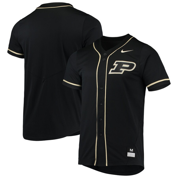 Purdue Boilermakers Nike Replica Baseball Jersey - Black