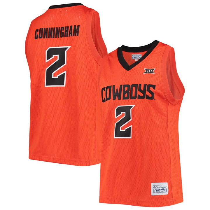 Cade Cunningham Oklahoma State Cowboys Original Retro Brand Alumni Commemorative Replica Basketball Jersey - Orange