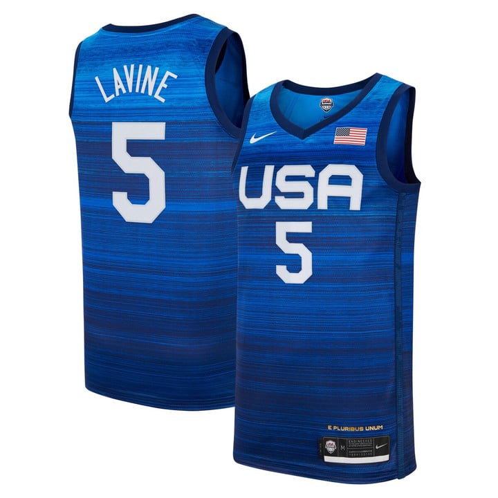 Zach LaVine USA Basketball Nike Player Jersey - Navy
