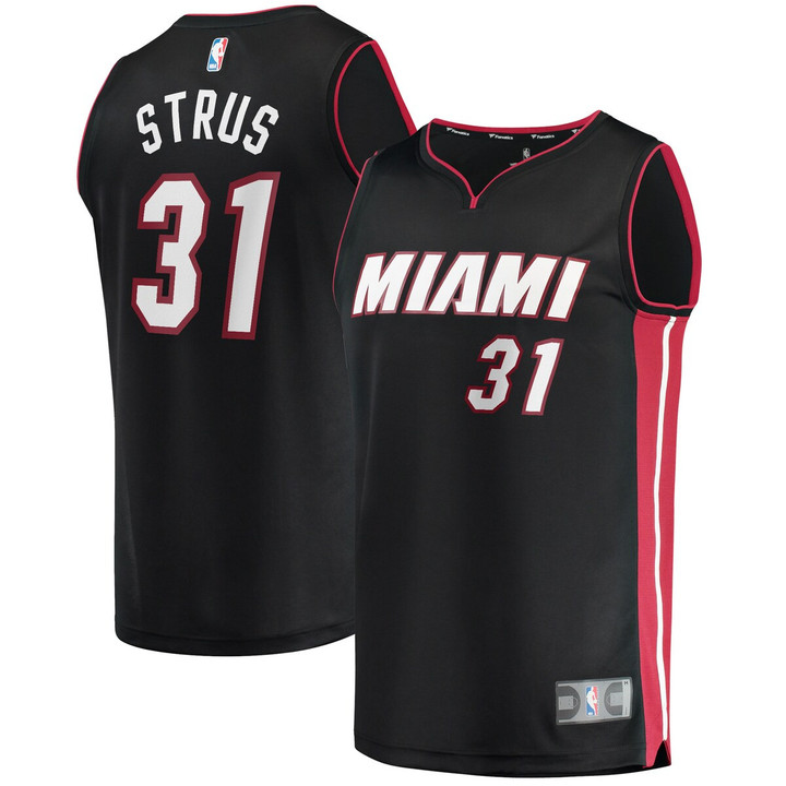 Max Strus Miami Heat 2021/22 Fast Break Replica Jersey - Icon Edition - Black