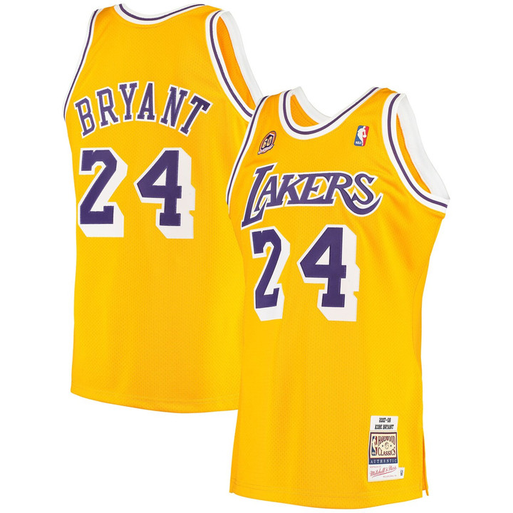 Kobe Bryant Los Angeles Lakers Mitchell & Ness 2007 Hardwood Classics Jersey - Gold