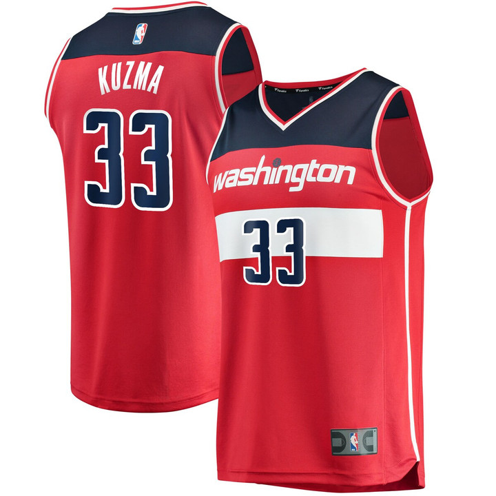 Kyle Kuzma Washington Wizards 2021/22 Fast Break Replica Jersey - Icon Edition - Red